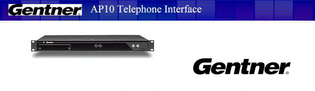 Gentner AP10 Telephone Interface